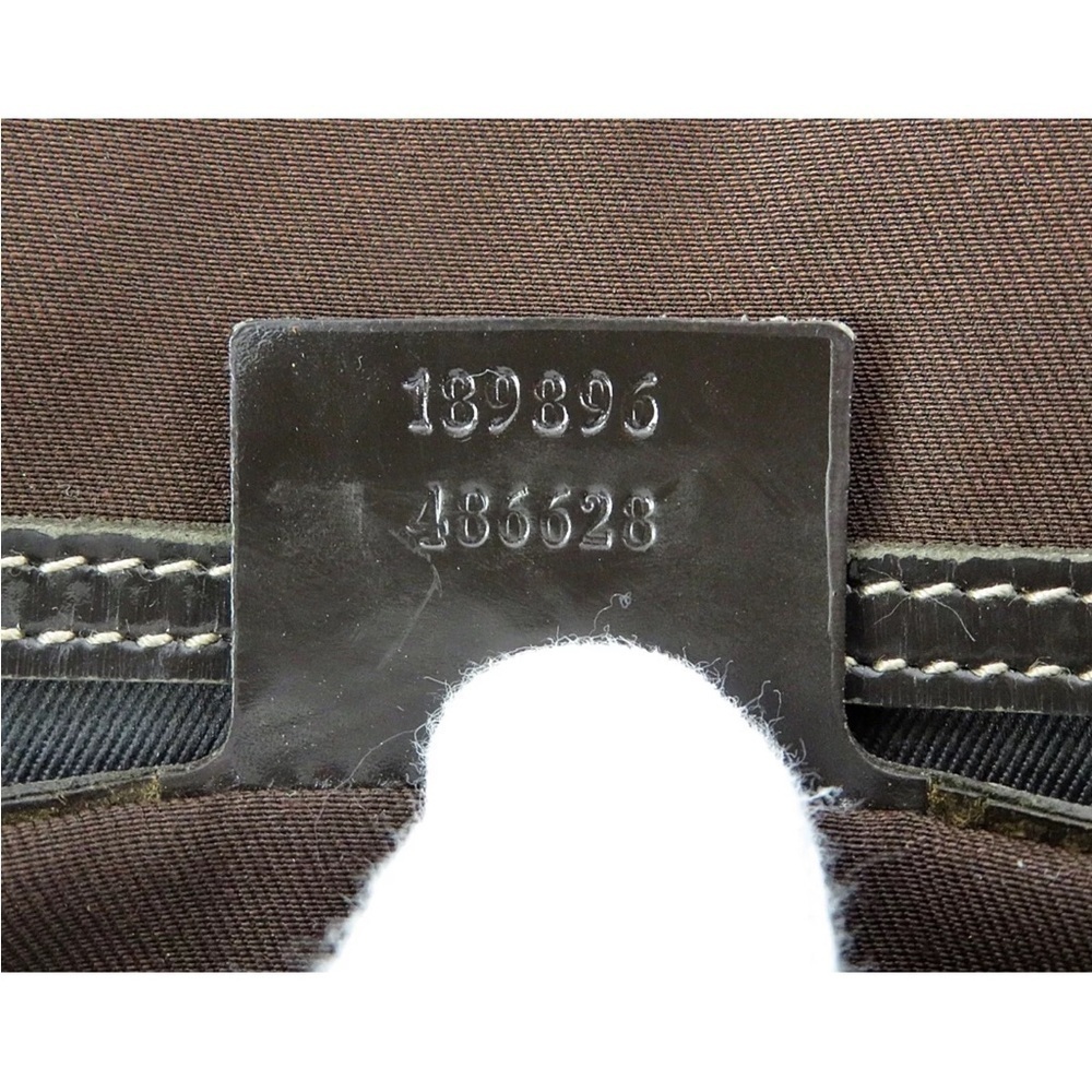 Gucci Supreme pvc coated canvas and leather tote bag deep brown - Picture 13 of 15
